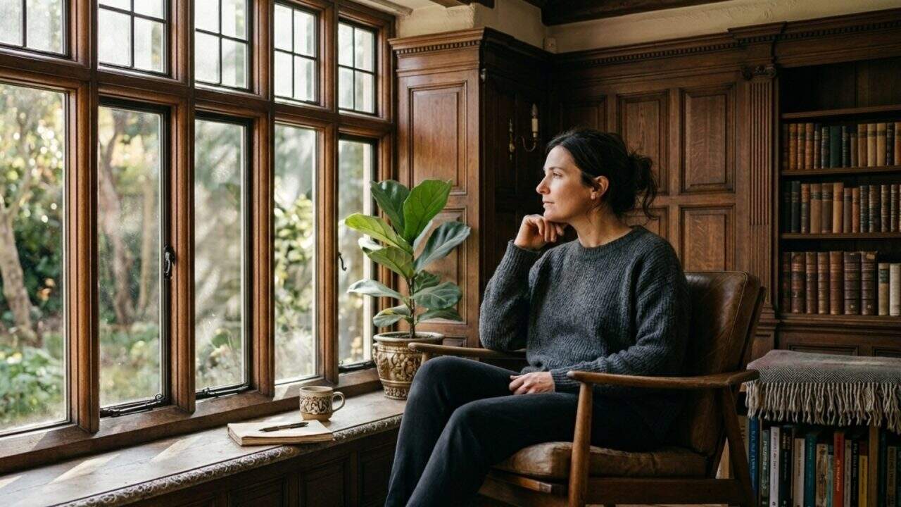 Persoon in een rustig moment van reflectie, passend bij hoe intuïtie werkt in intuïtieve coaching