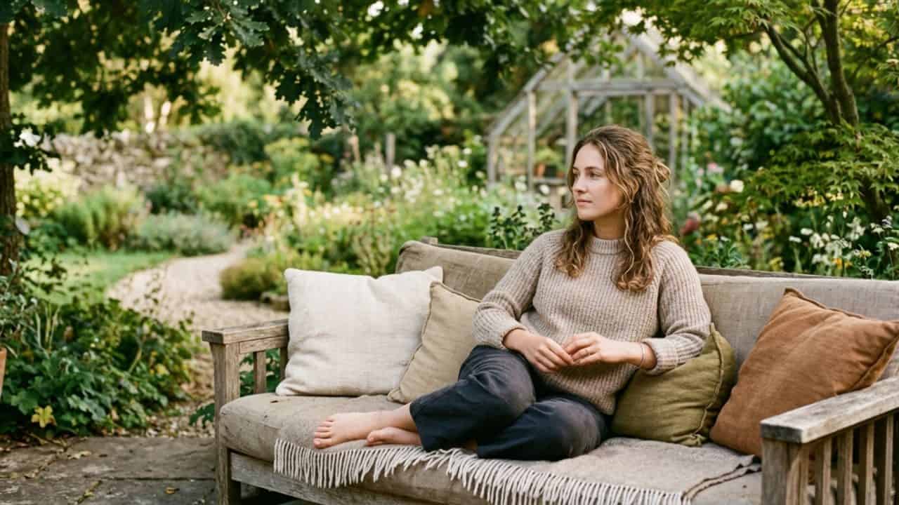 Persoon in reflectie die nadenkt over spirituele groei en richting