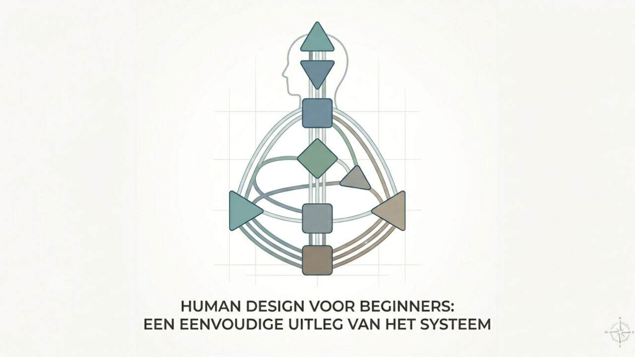 Eenvoudige visualisatie van een Human Design chart met bodygraph structuur