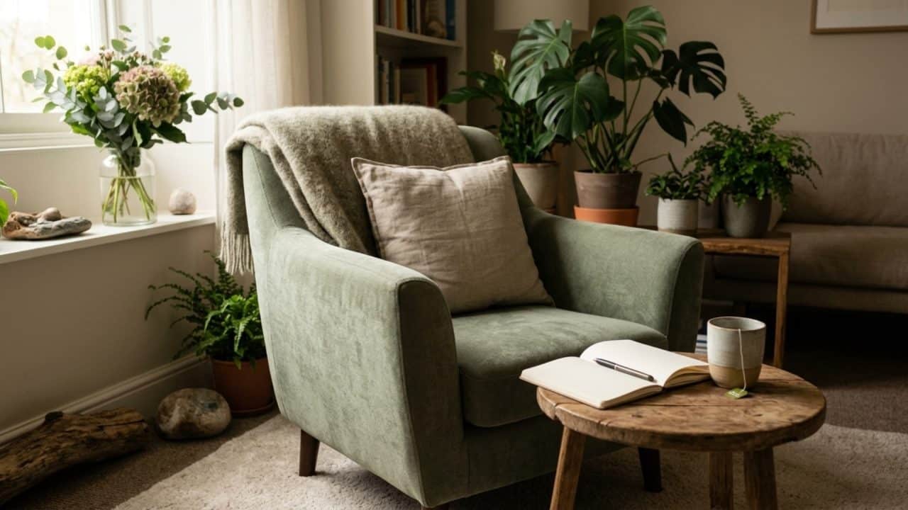 Rustige coachingsetting tijdens een Human Design sessie